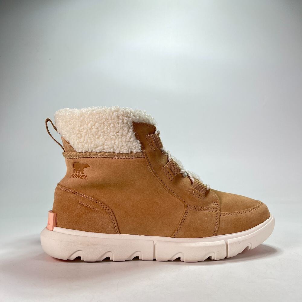 Sorel Explorer II Carnival Cozy Brown Shearling Boots NL4451-262 Women's Size 10